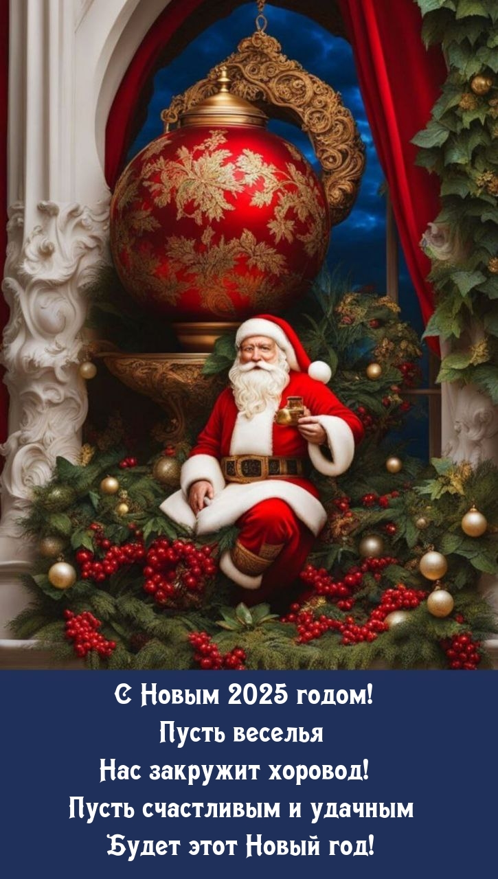 С Новым 2025 годом! Пусть веселья нас закружит хоровод! С Новым 2025 годом! Пусть веселья нас закружит хоровод!