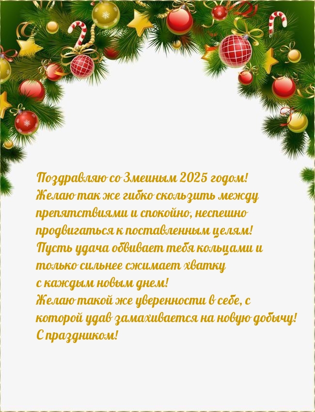 Поздравляю со Змеиным 2025 годом! С праздником! Поздравляю со Змеиным 2025 годом! С праздником!